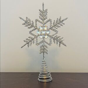 Silver Snowflake Tree Topper